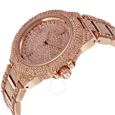 michael kors camille glitz rose gold watch|camille rose gold tone watch.